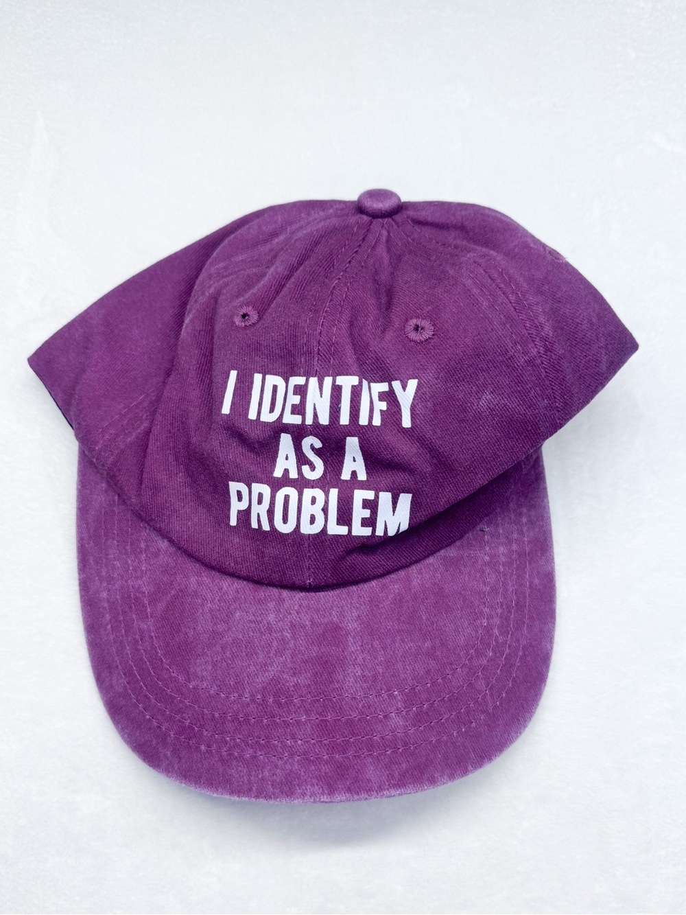 I Identify As a Problem Vintage Washed Adjustable Dad Hat - Picture 3 of 4